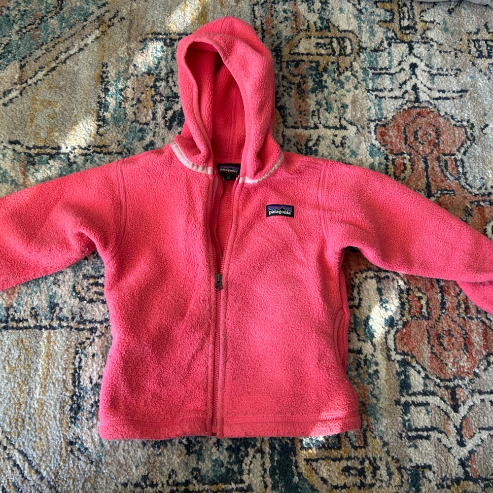 Kids, Patagonia Synchilla pink zip up jacket